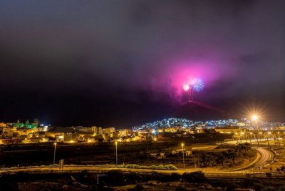Gáldar recibe un nuevo Año Jacobeo con un espectáculo audiovisual en la cima de La Montaña