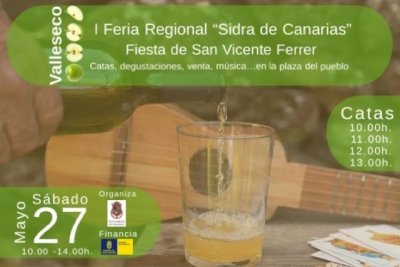 Este s&aacute;bado I Feria Regional &ldquo;Sidra de Canarias&rdquo; en Valleseco