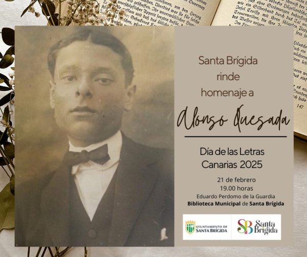 Santa Brígida rinde homenaje a Alonso Quesada en el Día de las Letras Canarias
