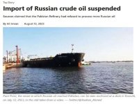 La suspensi&oacute;n informada por Pakist&aacute;n de las importaciones de petr&oacute;leo crudo ruso fue el "regalo de despedida" del r&eacute;gimen
