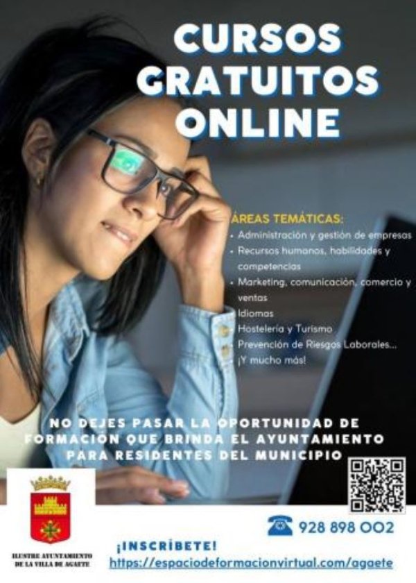 Agaete multiplica por 4 la oferta formativa online con 500 cursos de temáticas nuevas