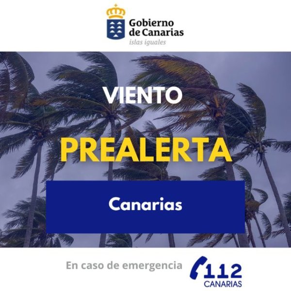 El Gobierno de Canarias declara la situaci&oacute;n de prealerta por viento en el archipi&eacute;lago