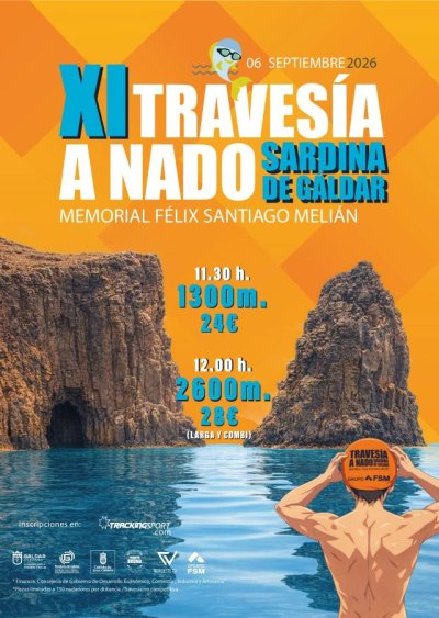 Abiertas las inscripciones de la XI Travesía a Nado Sardina de Gáldar – Memorial Félix Santiago Melián