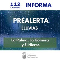 El Gobierno de Canarias declara la situación de prealerta por lluvia en La Palma, La Gomera y El Hierro