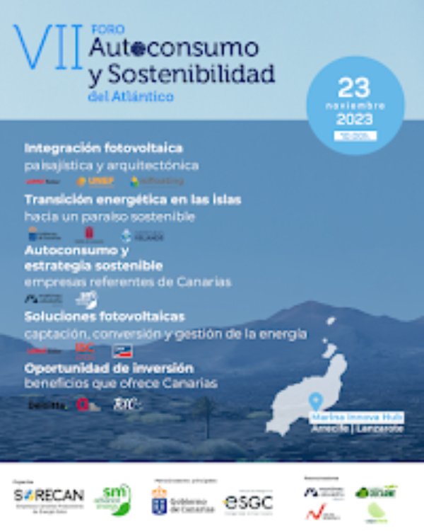 Lanzarote: SM Advance Energy y Sorecan celebran en Lanzarote el VII Foro de Autoconsumo y Sostenibilidad del Atlántico