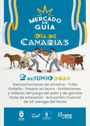 El Mercado de Guía celebra este domingo el Día de Canarias con muestras de oficios tradicionales, exhibición y talleres de deportes autóctonos y música folklórica