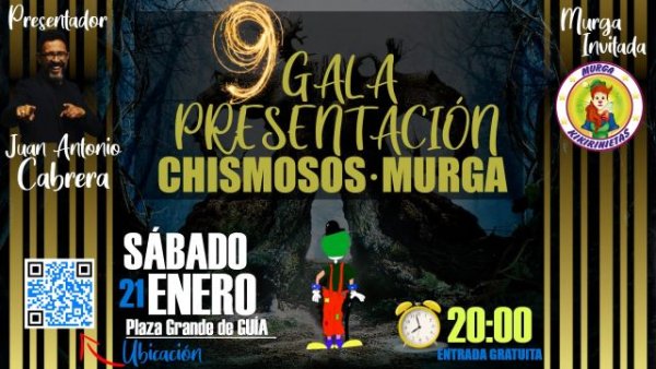 Guía: 9ª Gala de Presentación de Los Chismosos Murga este sábado en la Plaza Grande