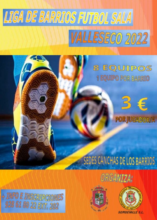 Valleseco lanza la liga de barrios de fútbol sala