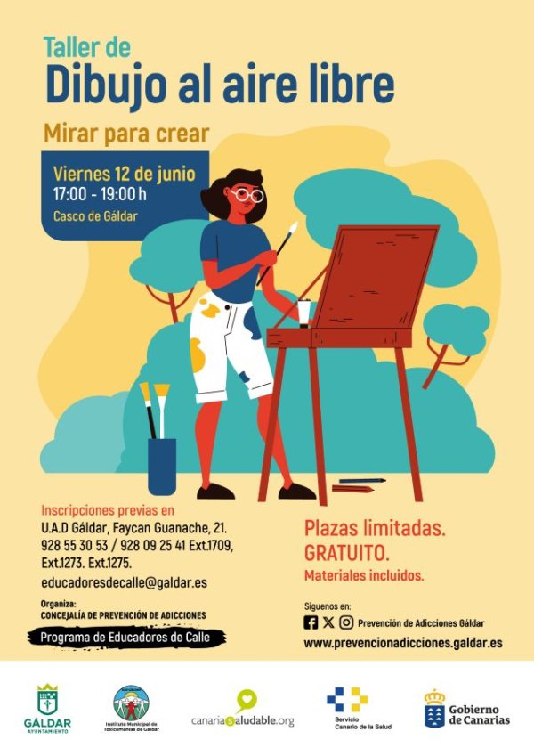 G&aacute;ldar: Educadores de Calle organiza para el viernes 12 de junio un taller de dibujo al aire libre