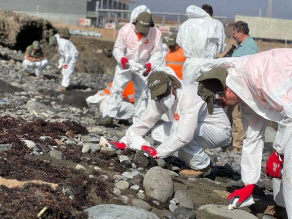 El Gobierno continúa las labores de limpieza y vigilancia en las costas afectadas por el vertido de Gran Canaria