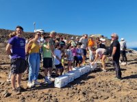 Multitudinaria suelta de pardelas en la Costa de Arucas