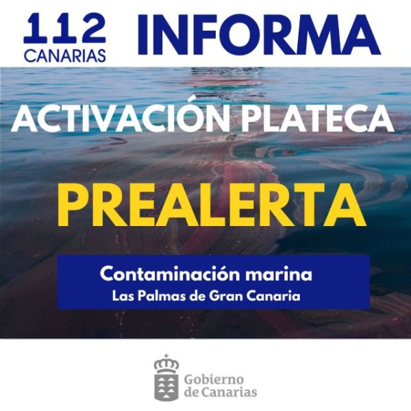 El Gobierno de Canarias activa el PLATECA en situación de prealerta por contaminación marina en Gran Canaria