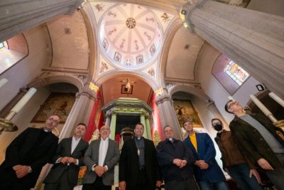 G&aacute;ldar: El Cabildo devuelve el esplendor a la nave principal y la c&uacute;pula del Templo Santuario