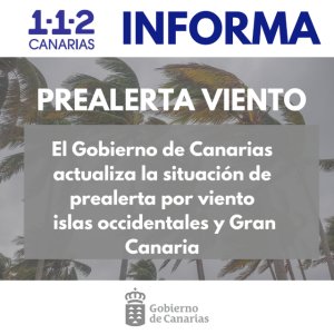 El Gobierno actualiza la situación de prealerta por viento y la amplia a las islas de La Gomera y Gran Canaria