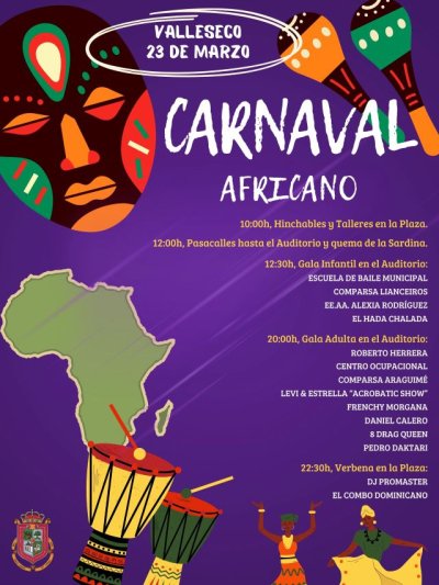 El Carnaval de &Aacute;frica llega al municipio de Valleseco