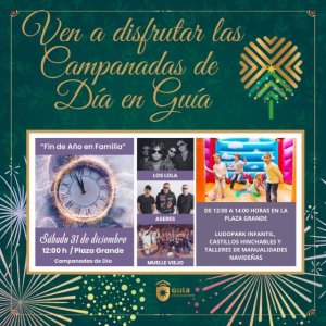 Guía despide el año con las ‘Campanadas de Día’ de la mano de Los Lola, Aseres y Muelle Viejo