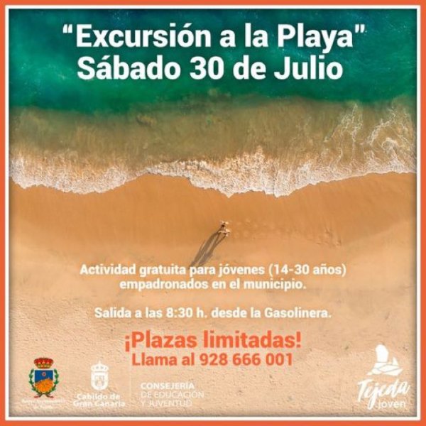 Tejeda: &quot;Excursión a la Playa&quot; el Sábado 30 de Julio