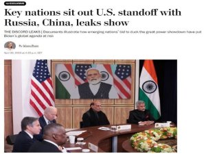 No es sorprendente que las filtraciones del Pent&aacute;gono afirmen que el sur global se est&aacute; alineando de forma m&uacute;ltiple