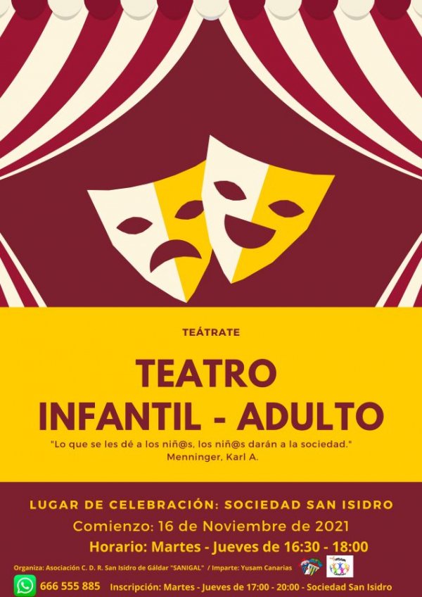 Nuevo Taller de Teatro para Niñ@s y Adultos en la Sociedad de San Isidro de Gáldar