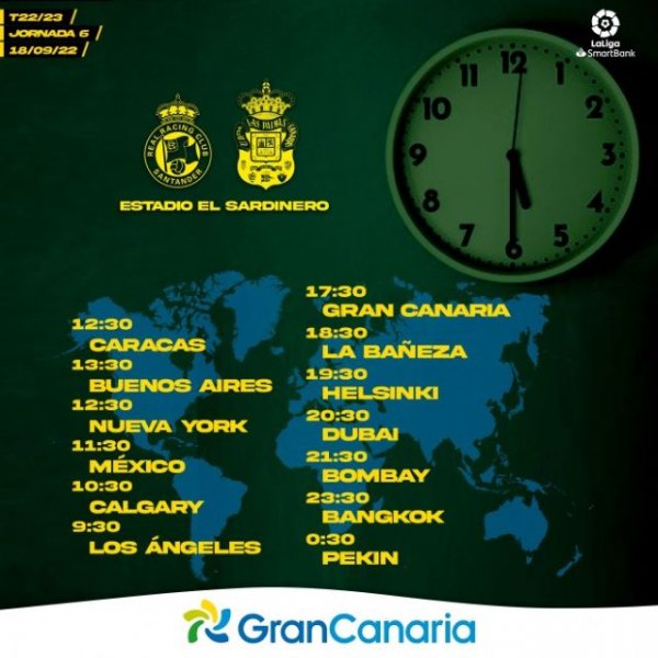 Radio Faro del Noroeste retransmite este domingo, a las 17.30 horas: Real Racing Club Santander - UD Las Palmas