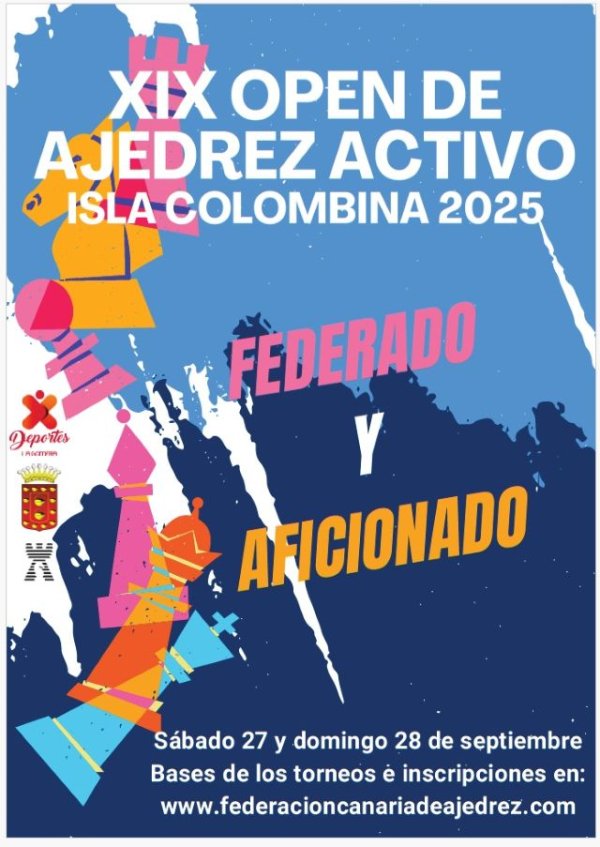 La Gomera: El Cabildo abre inscripciones para participar en la XIX edición del Open de Ajedrez Activo Isla Colombina