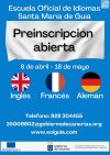 La Escuela Oficial de Idiomas de Gu&iacute;a tiene abierta ya la preinscripci&oacute;n hasta el pr&oacute;ximo 18 de mayo