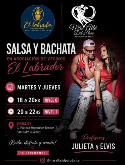 Gáldar: En septiembre vuelve la Salsa y bachata a San Isidro de manos de Julieta y Elvis