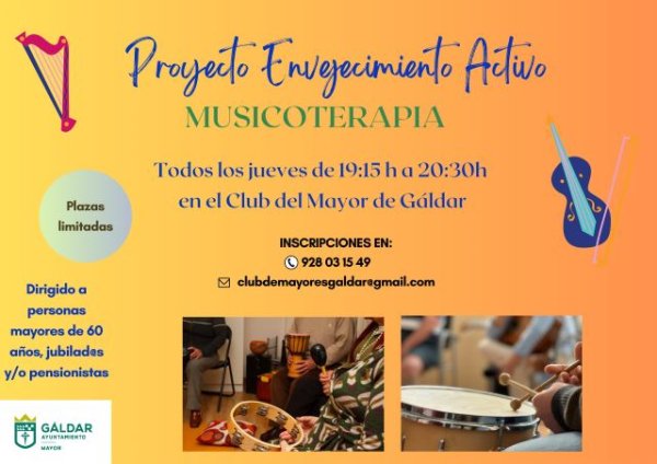 El programa &#039;Envejecimiento Activo&#039; incorpora clases de musicoterapia