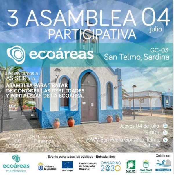 Gáldar: La AV de San Pedro González Telmo acoge el jueves la tercera convocatoria de presentación del proyecto de ecoárea para el Puerto de Sardina