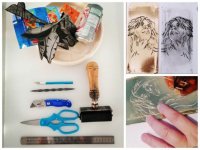 La artista F&aacute;tima Suleim&aacute;n imparte un taller de creaci&oacute;n de planchas de grabado no t&oacute;xico