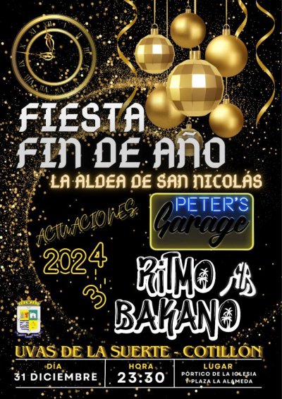 La Aldea de San Nicol&aacute;s da la bienvenida al 2024 con Peter&acute;s Garage y Ritmo Bakano