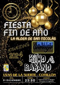 La Aldea de San Nicolás da la bienvenida al 2024 con Peter´s Garage y Ritmo Bakano