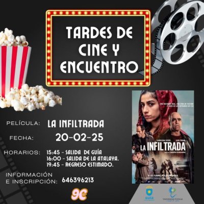 Las &lsquo;Tardes de Cine y Encuentro&rsquo; de la Universidad Popular de Gu&iacute;a permitir&aacute;n disfrutar este jueves de la pel&iacute;cula &lsquo;La Infiltrada&rsquo;