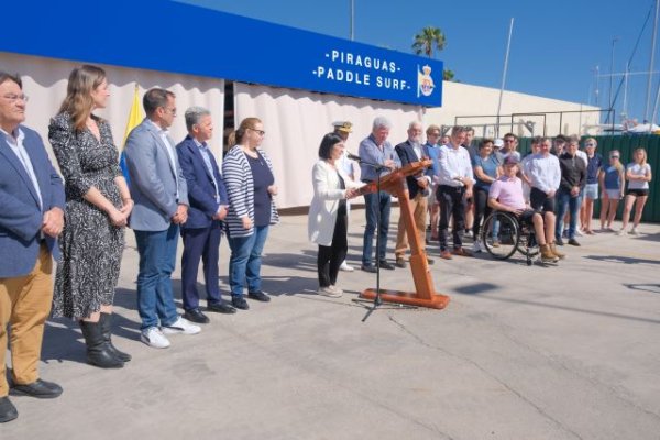 La Alcaldesa de Las Palmas de Gran Canaria inaugura la nueva Zona de Marina en el RCNGC con mejoras para windsurf y piragüismo