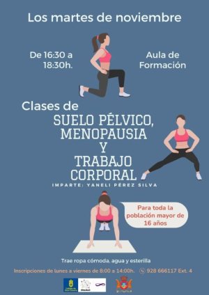 Artenara: Clases de suelo pélvico, menopausia y trabajo corporal