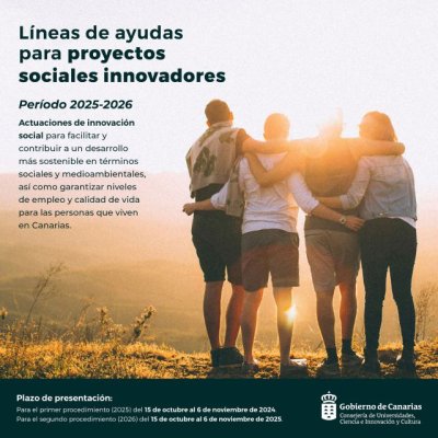 Los proyectos de innovaci&oacute;n social de Canarias podr&aacute;n acceder a l&iacute;neas de ayudas de la ACIISI