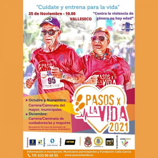 Valleseco acoge la carrera del mayor “Pasos x por la Vida 2021”
