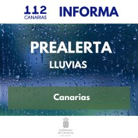 El Gobierno de Canarias declara la prealerta por lluvias en las islas
