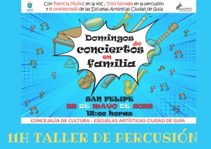 Guía: Los ‘Domingos de Concierto en Familia’ y el taller de Percusión Corporal se celebran este fin de semana en San Felipe