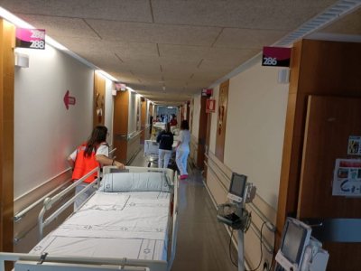 El Hospital del Norte pone en práctica un simulacro de emergencia con evacuación de pacientes