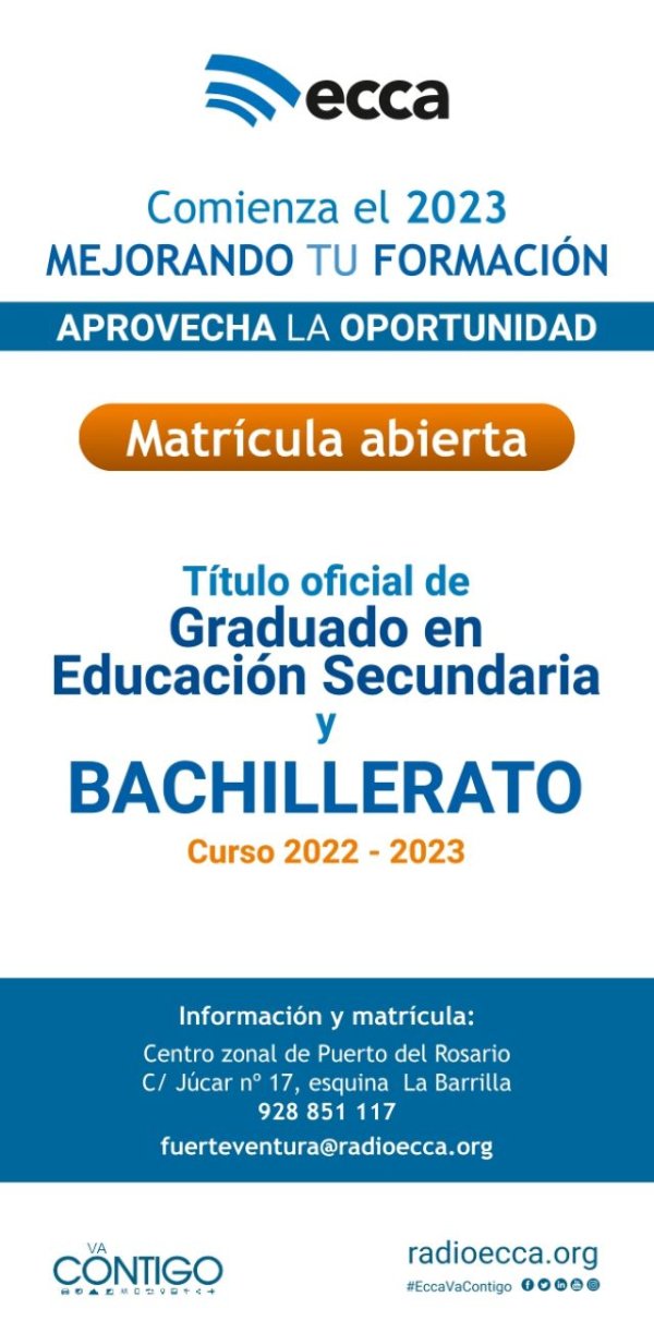 Puerto del Rosario: Abierto el plazo de inscripción en Educación Secundaria y Bachillerato a distancia