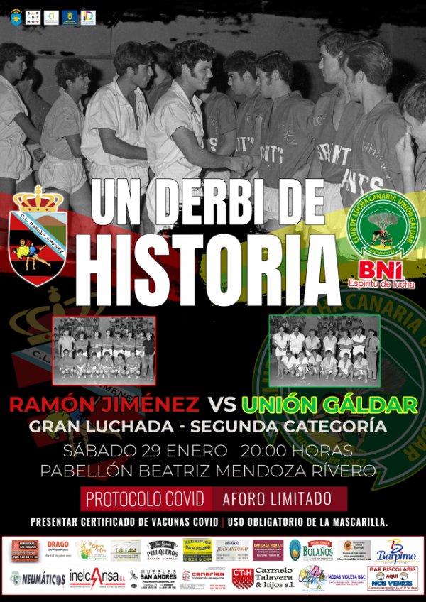 Lucha Canaria: Lleg&oacute; el d&iacute;a de la luchada Ram&oacute;n Jim&eacute;nez - Uni&oacute;n G&aacute;ldar, un derbi de historia, hoy s&aacute;bado