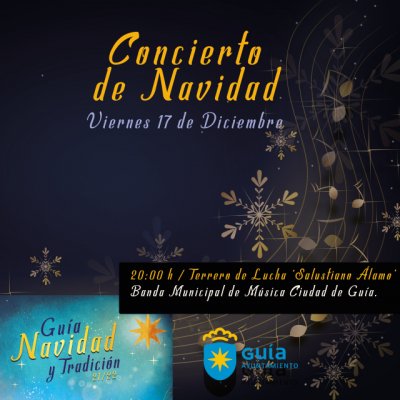Últimas entradas para el Concierto de Navidad que la Banda Municipal de Música Ciudad de Guía 