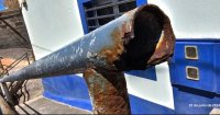 Barandillas de hierro en mal estado, subida a la Guancha y Muelle viejo - Agujero en G&aacute;ldar