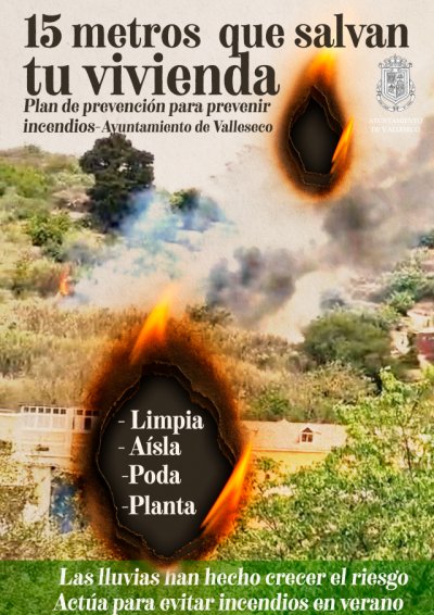 “15 metros que salvan tu vivienda”: Valleseco impulsa una campaña clave para prevenir incendios este verano