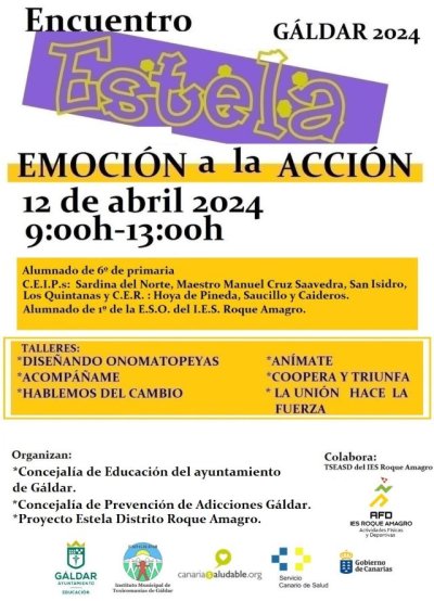 G&aacute;ldar: El Ayuntamiento organiza este viernes el Encuentro Estela, que desarrolla talleres con alumnado del municipio