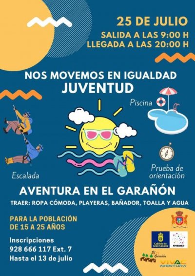 Artenara: ‼️ Nos vamos de aventura el 25 de julio ‼️