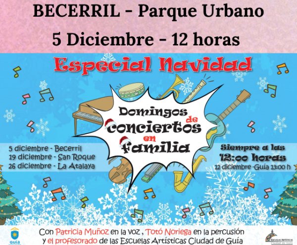 Los ‘Domingos de Concierto en Familia’ se celebran este fin de semana en el Parque Urbano de Becerril