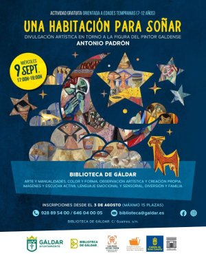 La Biblioteca de G&aacute;ldar acoge el 9 de septiembre el taller 'Una habitaci&oacute;n para so&ntilde;ar'