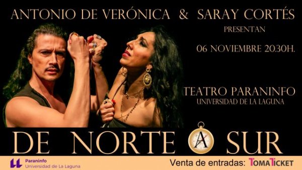 Antonio de Verónica y Saray Cortés presentan De norte a sur el 6 de noviembre en La Laguna